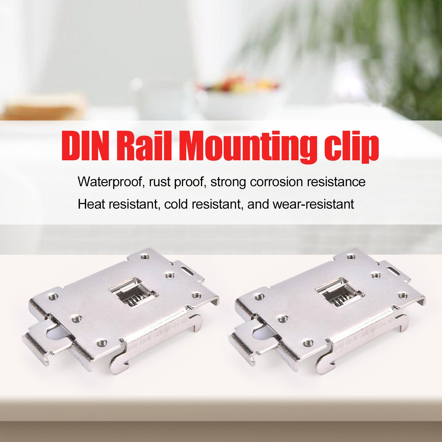 4 Piezas Pinza de Sujeción para Relé de Estado Sólido, Con Tornillos de Fijación, Proporciona una Sujeción Estable, Adecuada para Adaptador de Carril DIN de 35 mm (tamaño uniforme)