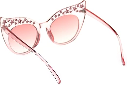 Amazon.com: SA106 Star Engraving Sparkle Bat Shape Cat Eye Retro