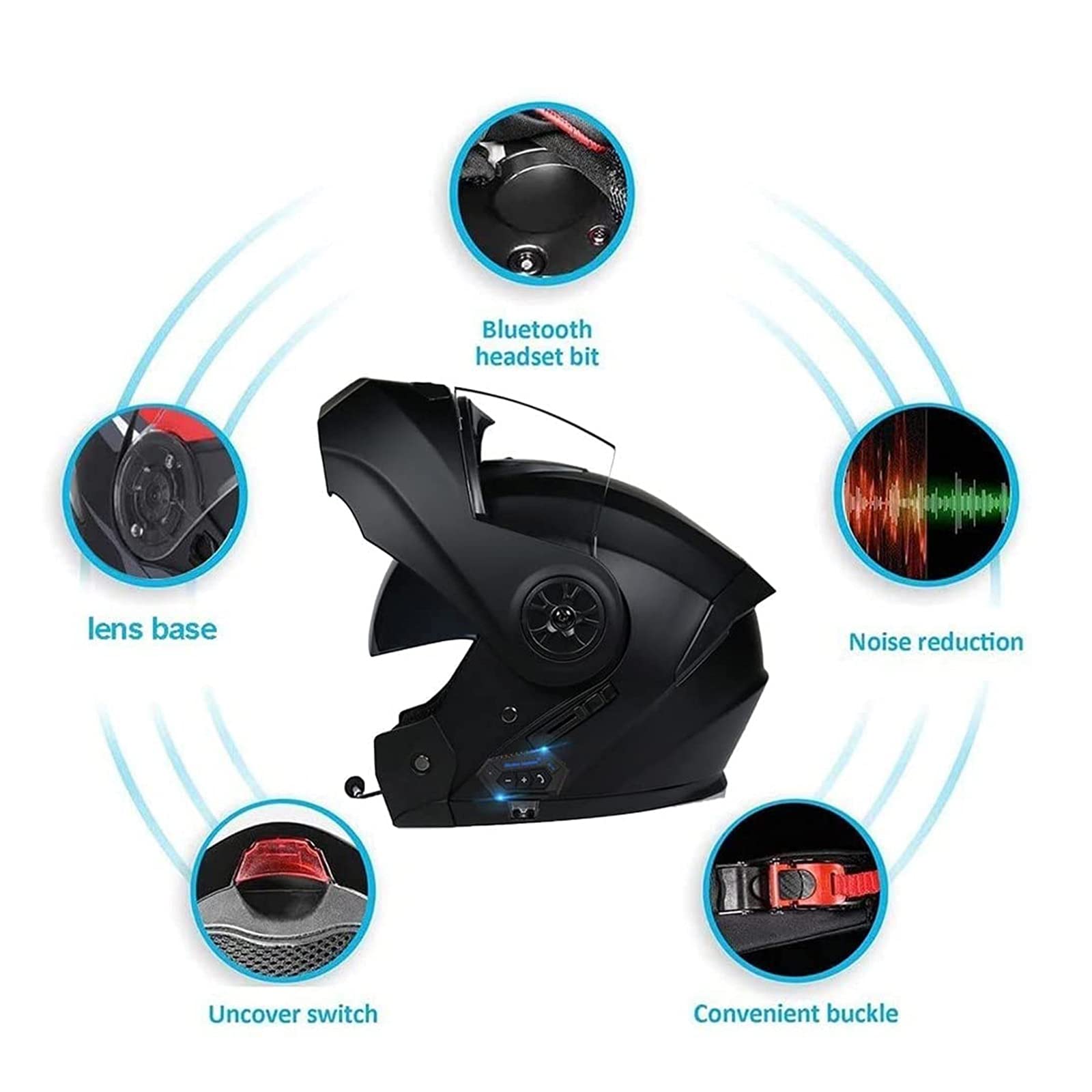 Bluetooth Flip Up Motocykl Kask Modułowy Zintegrowany Kask Motocyklowy ECE Certyfikowany Z Podwójnym Osłona Kaski Dla Dorosłych Kobiet I Mężczyzn Wygodne Motocykl Kask Dla Voice Dial Zestaw