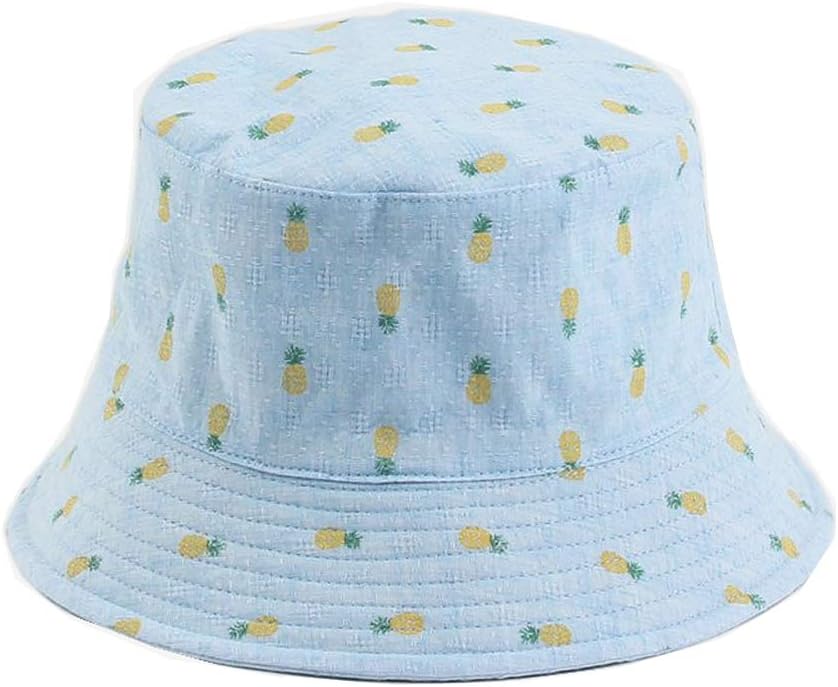 Melody Womens Bucket Hat Reversible Pineapple Print Hats for Women
