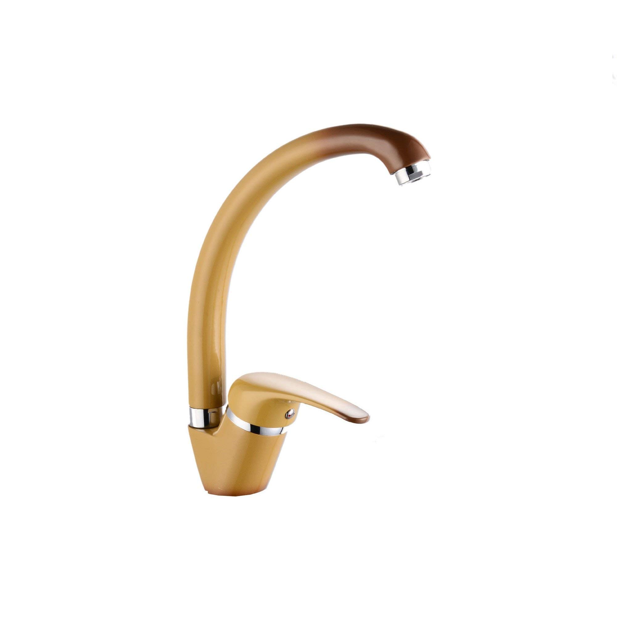 Miscelatore Monocomando Con Canna Alta Per Lavello - Colore Terra Di Francia, Design Moderno E Funzionale - Foto 5