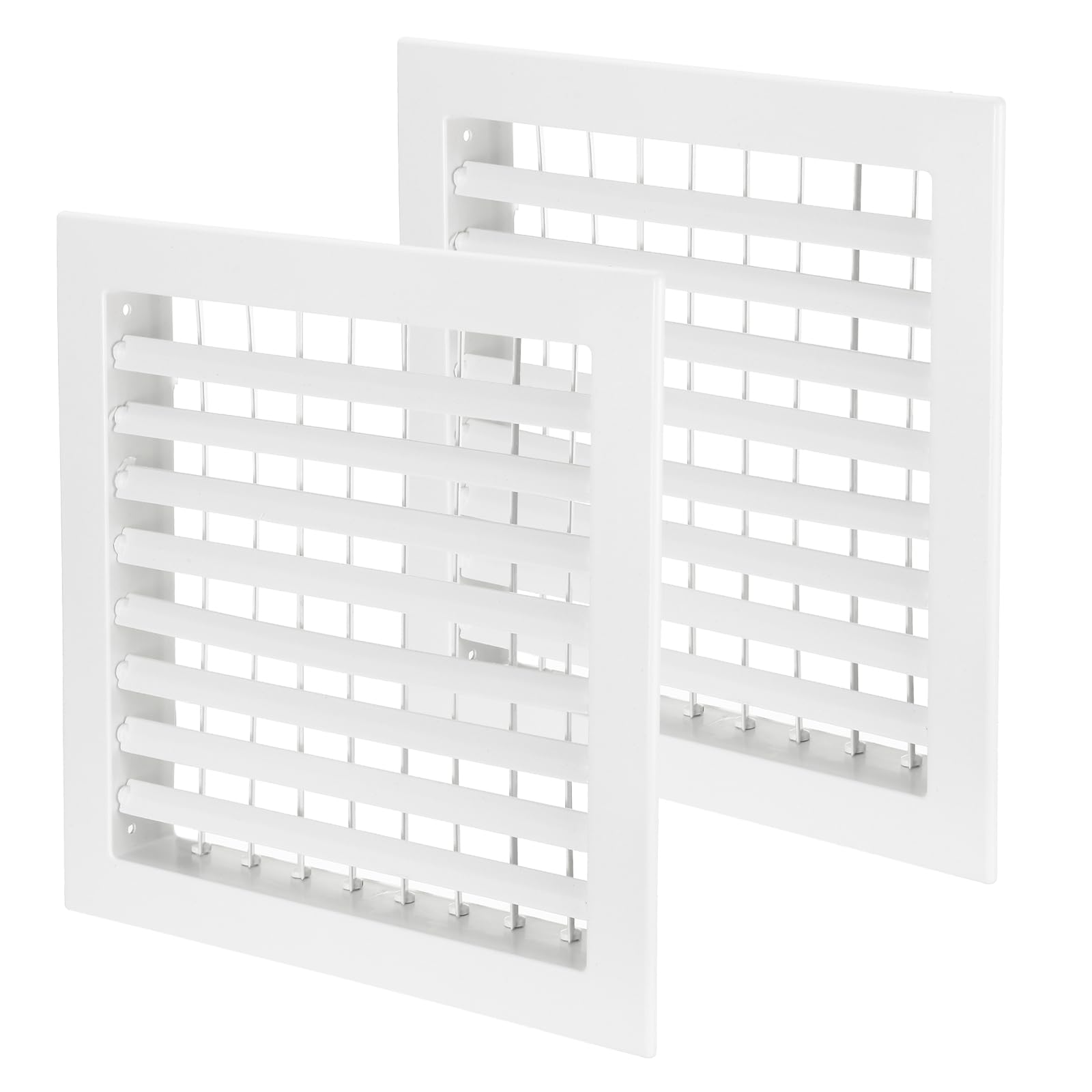 PATIKIL 2 Piezas 10 X 10 Inch Cubierta De Rejilla Cuadrada Blanco