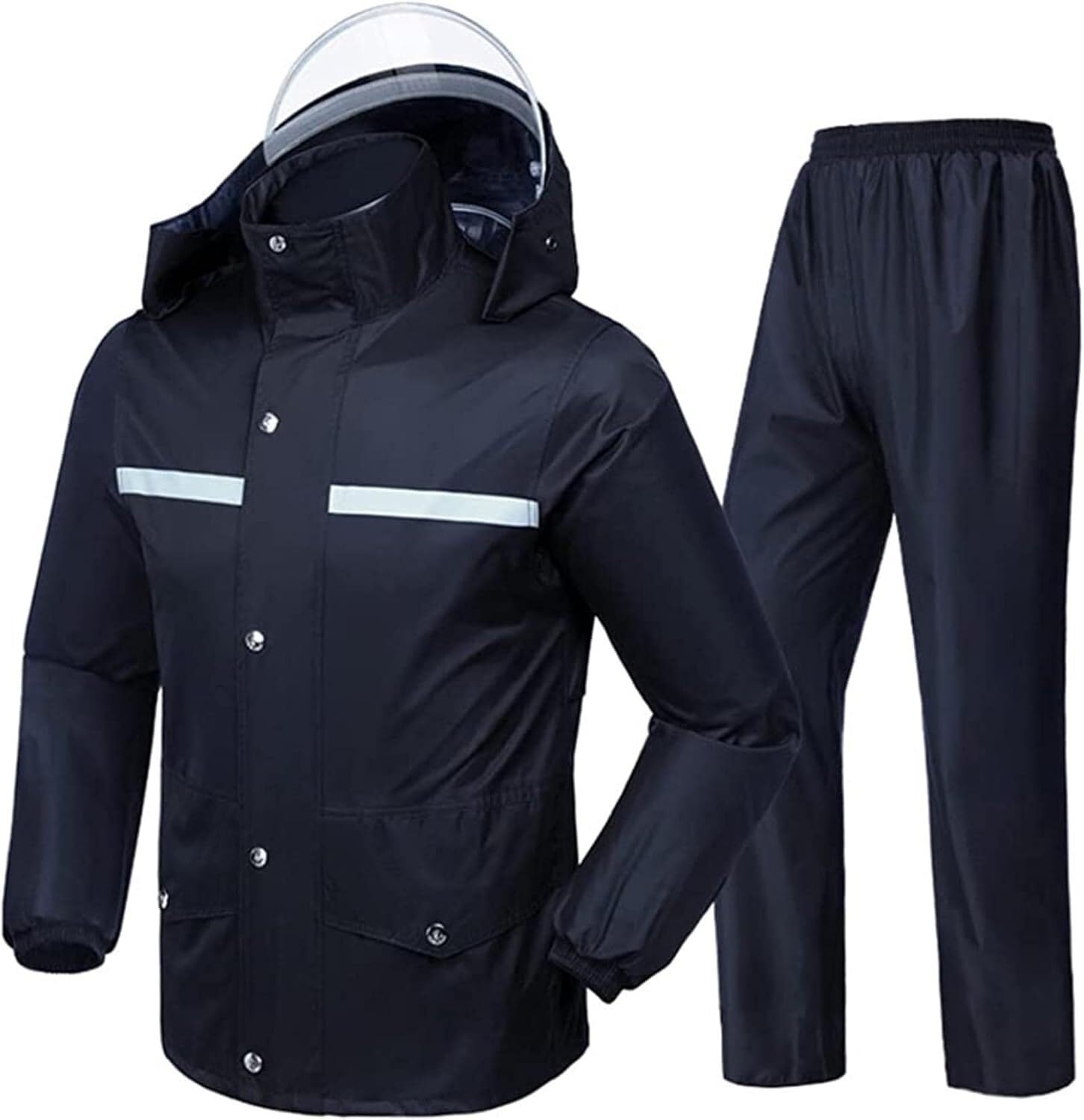 VUIKLCty Men's Raincoats, Women's Lightweight Rainproof Jackets And Pants, Waterproof And Windproof Outdoor Rain Gear(XL)