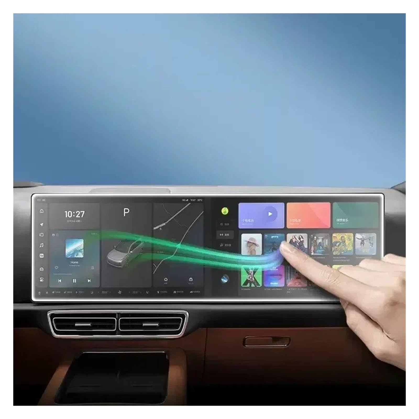 Film Protecteur d'écran en Verre trempé pour GPS de Voiture LI Auto L7 L8 L9 (2023-2025) - Autocollant pour Tableau de Bord - Film pour écran Interne L7