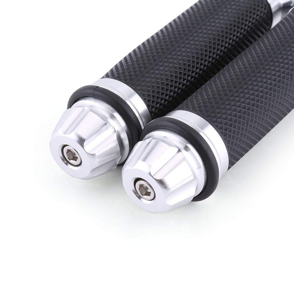 Keenso Manopole Manubrio Moto 7/8 ", manopole Alluminio CNC in Gomma, manubri Antiscivolo universali manopole Manubrio in Gel di Gomma per Manubrio Bici Bici