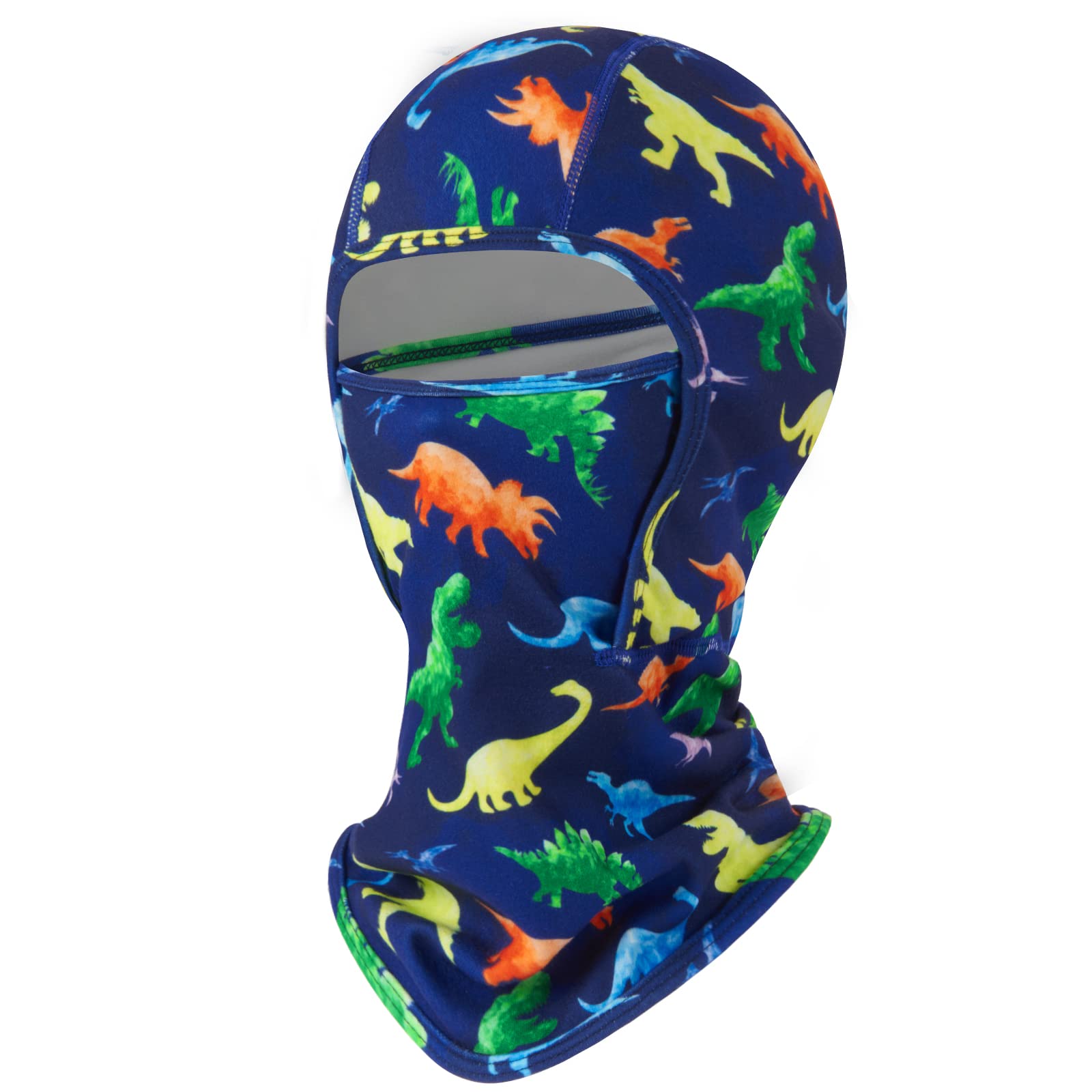 Cagoule coupe-vent motif dinosaures pour enfants, cache-cou pour garçons et filles