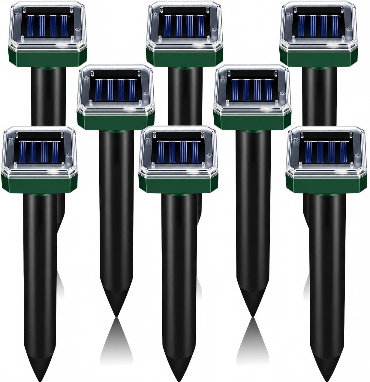 Jiermadun Solar Powered Mole Repellent 8 Pack