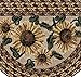 Brumlow MILLS Sunflower Braid Printed Pattern Rustic Floral Area Rug for Kitchen, Entryway, Bathroom Mat and Home Décor, 19