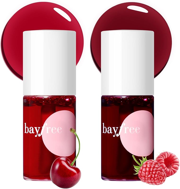 bayfree Lip Tint Stain Set, 2 PCS Lip & Cheek Tint Lightweight Non-sticky | Waterproof Lip Stain, Long Lasting Liquid Blush & Cheek Tint, Transfer-Proof, Matte Finish Lip Color Makeup