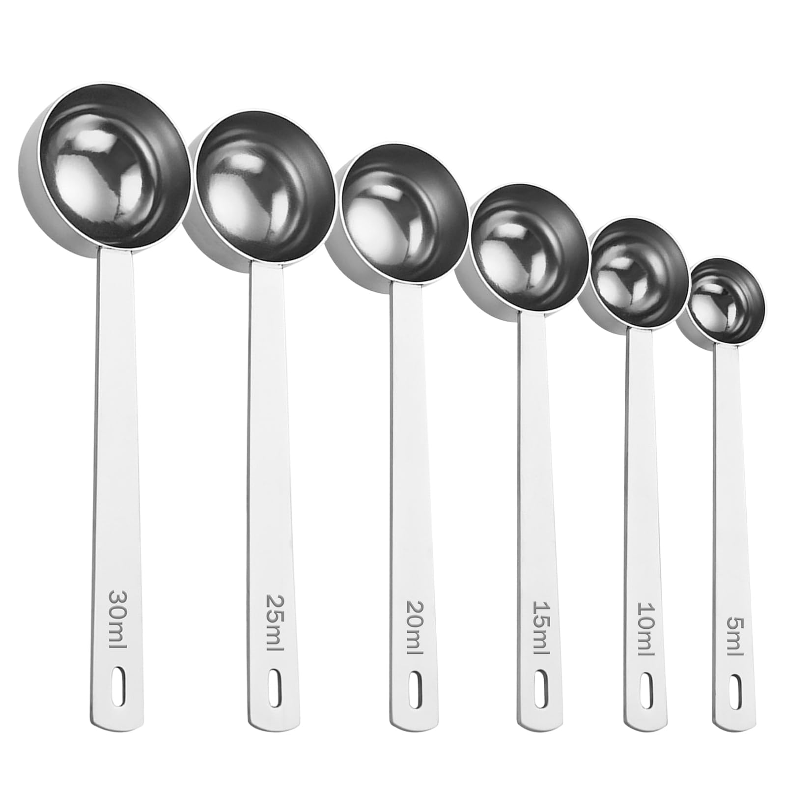 Pilikoll 6 Pcs Coffee Measuring Scoop Spoon for Coffee, Tea, Sugar & Powder