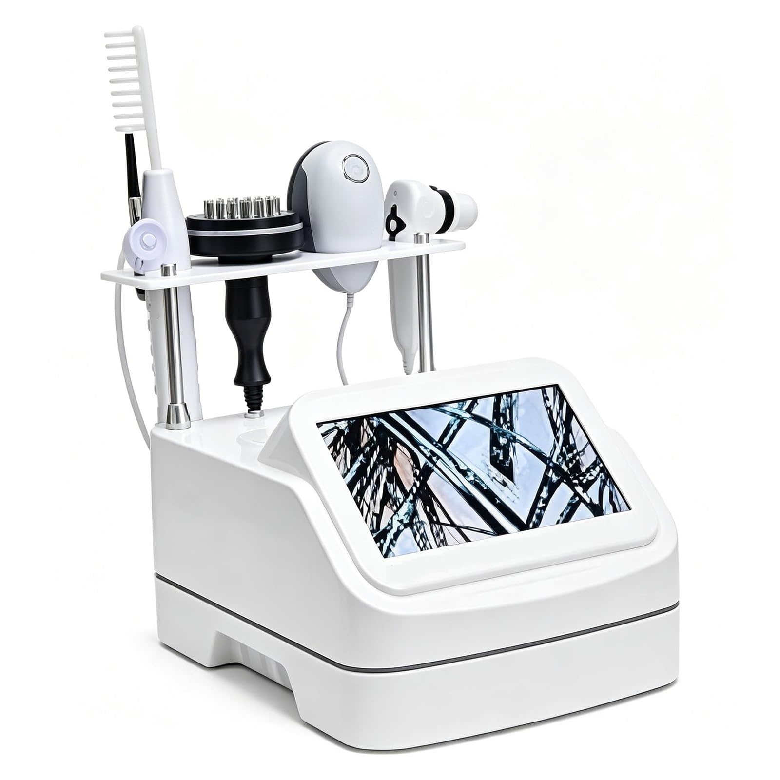 Detector de piel y cuero cabelludo 5 en 1 con analisis HD 200x y funcion de congelacion