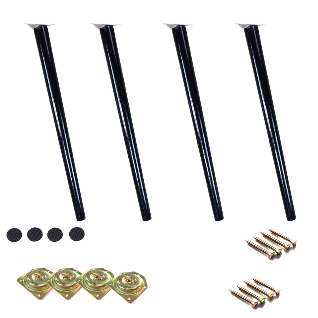 Buy Set of 4 Rubber Wood Table Leg,Solid Wood Furniture Leg,Tilt Tapered Replacement Bed Feet