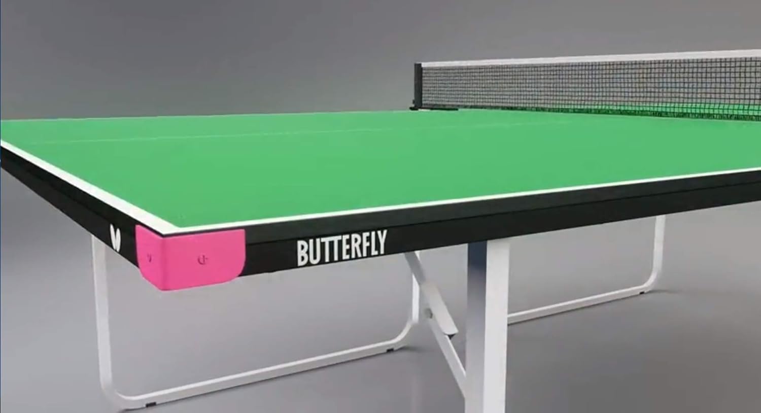 Butterfly Compact 19 Ping Pong Table - Foldable Table Tennis Table with Wheels - Regulation Size Ping Pong Table with Detachable Net Included - Ships Assembled, Green