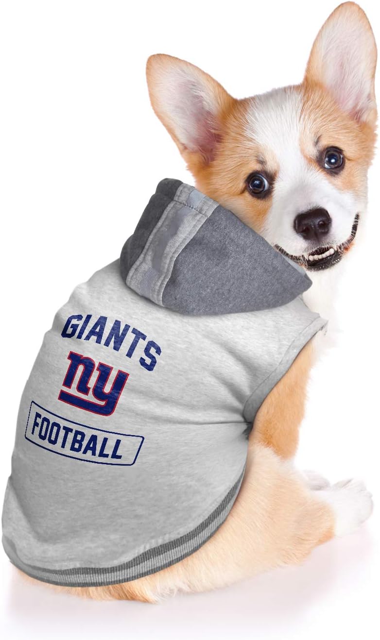 Littlearth NFL Unisex-Adult NFL Pet Hooded Crewneck with Team Logo and Name