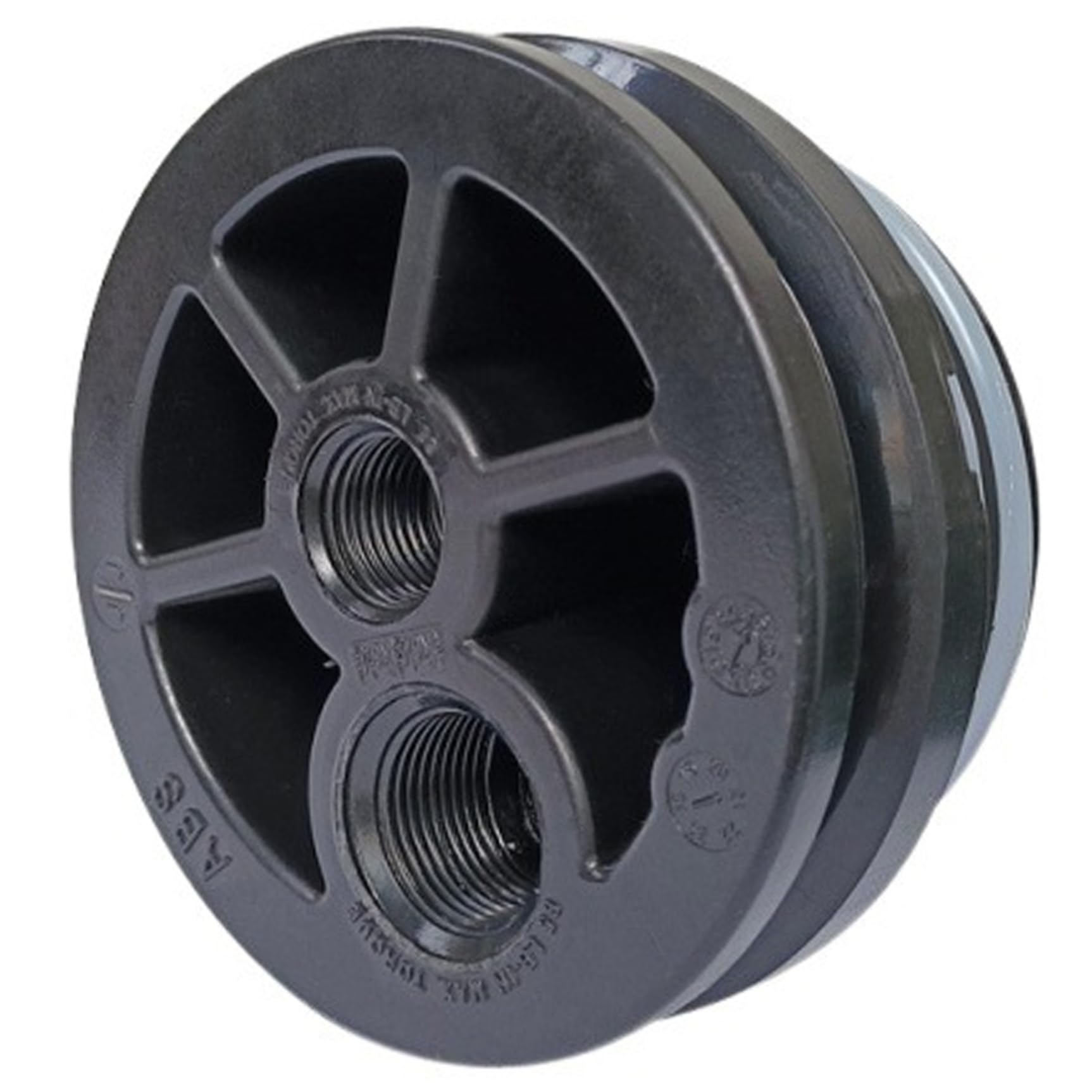 Membrane Cap End for 4" Bottom Diameter with 2 O-Rings for RO Membrane Housing Pressure Vessel, Stainless Steel Material, Rubber Caps