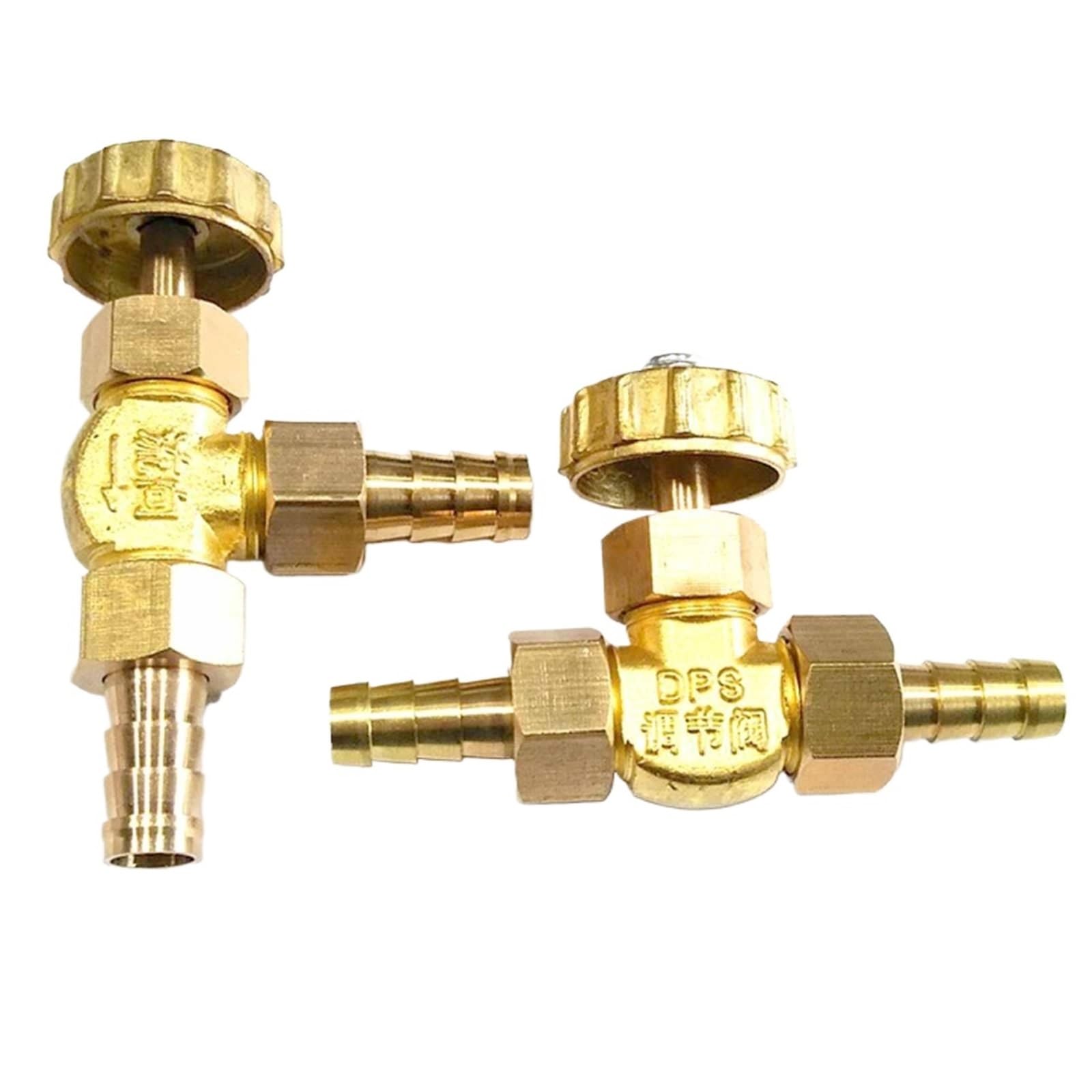 Zkpelbqix Elbow 1Pc Fit Hose I/D 8Mm 10Mm Barbed Stright/ Brass Needle Valve For Gas(,Fit Tube I.d 8Mm-Brass)