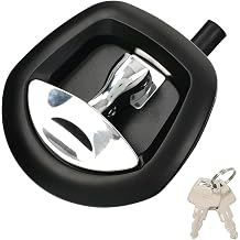 Single Point Compression Truck Tool Box Latch Replacement,Zinc Alloy Whale Tail Toolbox Locks Paddle Lock Replacement T Handle with Keys for Truck, RV, Motorhome,Trailer Box