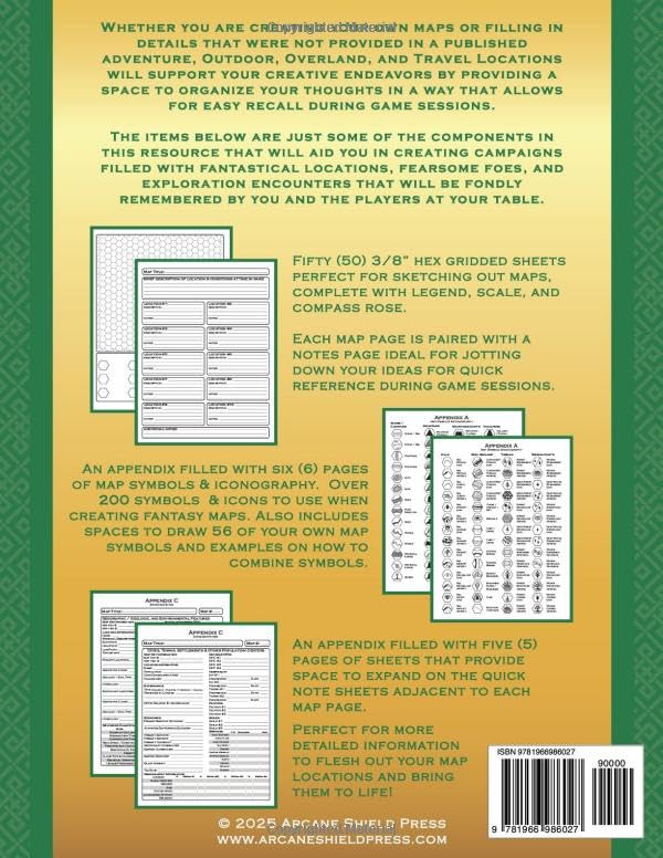 Outdoor, Overland, and Travel Locations: A Game Master's Resource for Creating Your Own Outdoor Maps or for Detailing Side Quests, Travel Locations, ... Playing Games (Draw Your Own Fantasy Maps) - Image 2