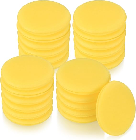 QOOSIKICC 24 Pcs Car Polishing Pads, Car Wax Applicator Pads