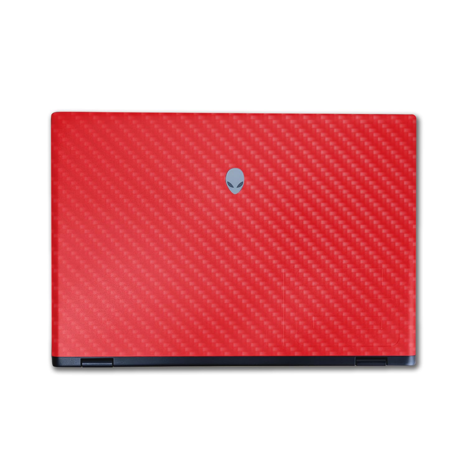 Carbon Fiber Laptop Skin Compatible with Alienware M16 R2 (2024) - Solid Red - Premium 3M Vinyl Protective Wrap Decal Cover - Easy to Apply | Crafted in The USA by MightySkins