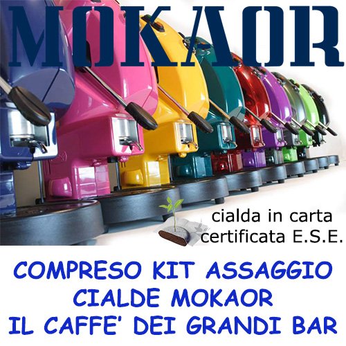 DOSETTES MACHINE DIDIESSE FROG REVOLUTION 2017 + 15 DOSETTES MOKAOR ITALIAN ESPRESSO DEPUIS 1954 - VARIOUS COULEUR (Noir Soft)