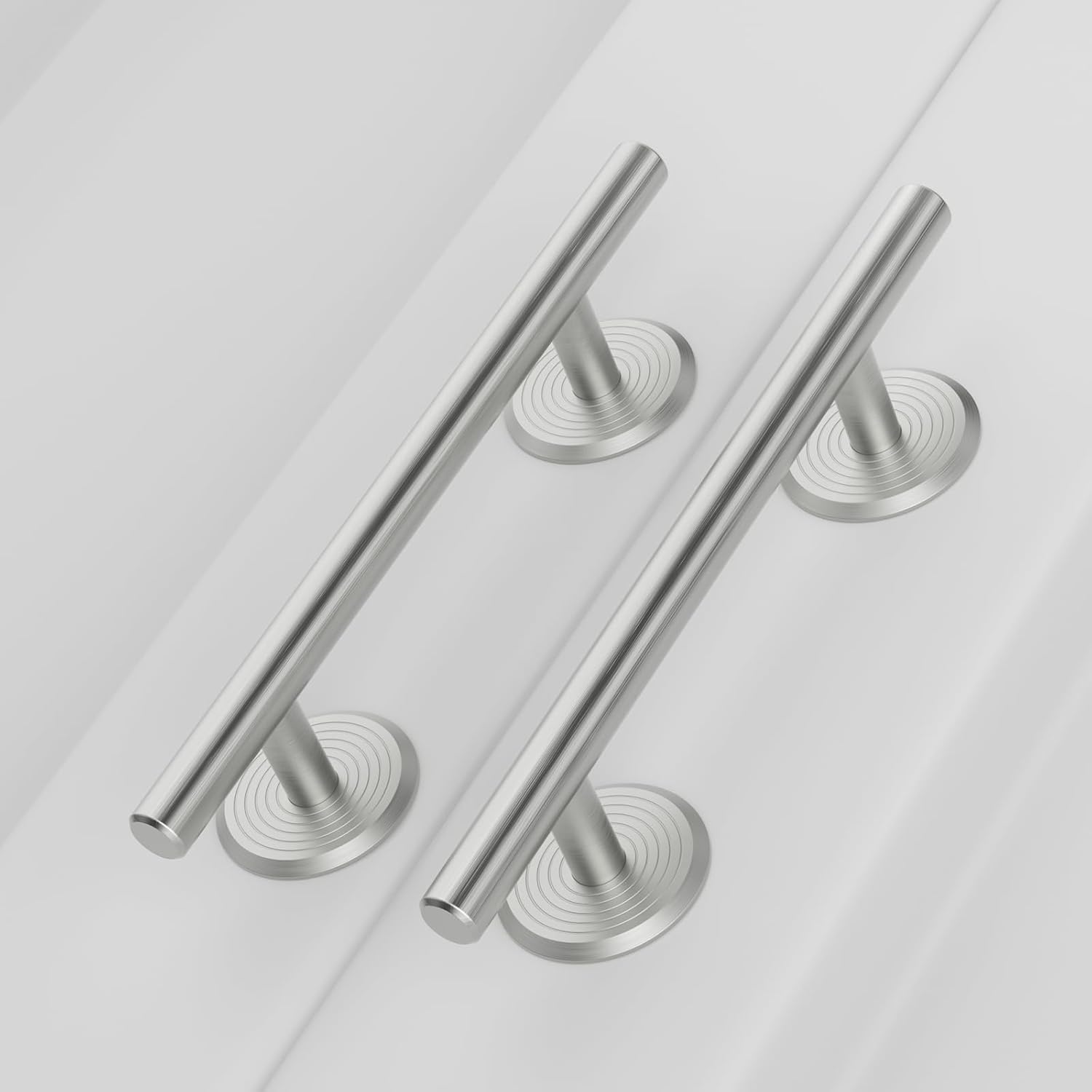 homdiy 10Pack 5in Adhesive Handles Brushed Nickel Pulls