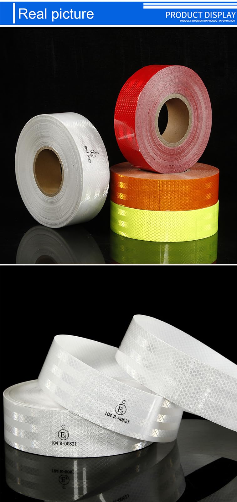 Cinta Reflectante Multicolor 2 in x 148 ft for Vehículos Bicicletas Ropa Cascos Buzón(Groen)