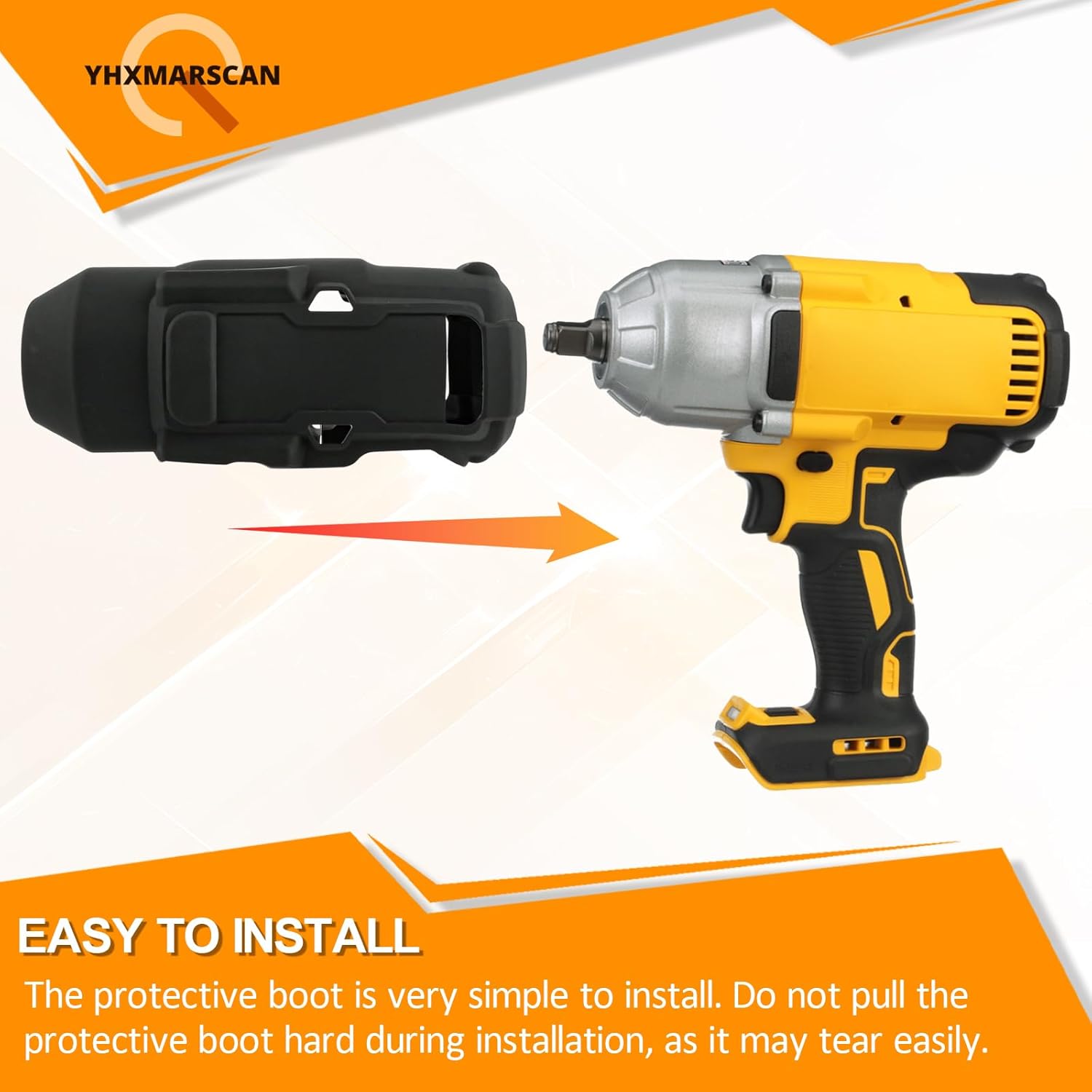 N918391 Protective Boot for 20V Max Cordless 1/2 In Impact Wrench DCF900 DCF899 Protective Boot Compatible with DEWALT DCF899 DCF900 DCF900NT Boot