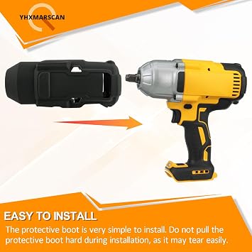 N918391 Protective Boot for 20V Max Cordless 1/2 In Impact Wrench DCF900 DCF899 Protective Boot Compatible with DEWALT DCF899 DCF900 DCF900NT Boot