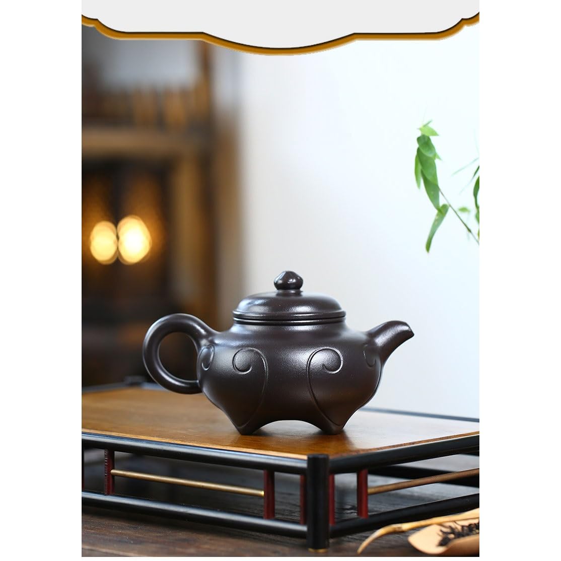 Infuseur À Thé Ruyi – Pot de ramassage uniquement fait à la main, minerai Original, sable violet, thé haut de gamme, Pots de sable violet Bouilloire À Thé
