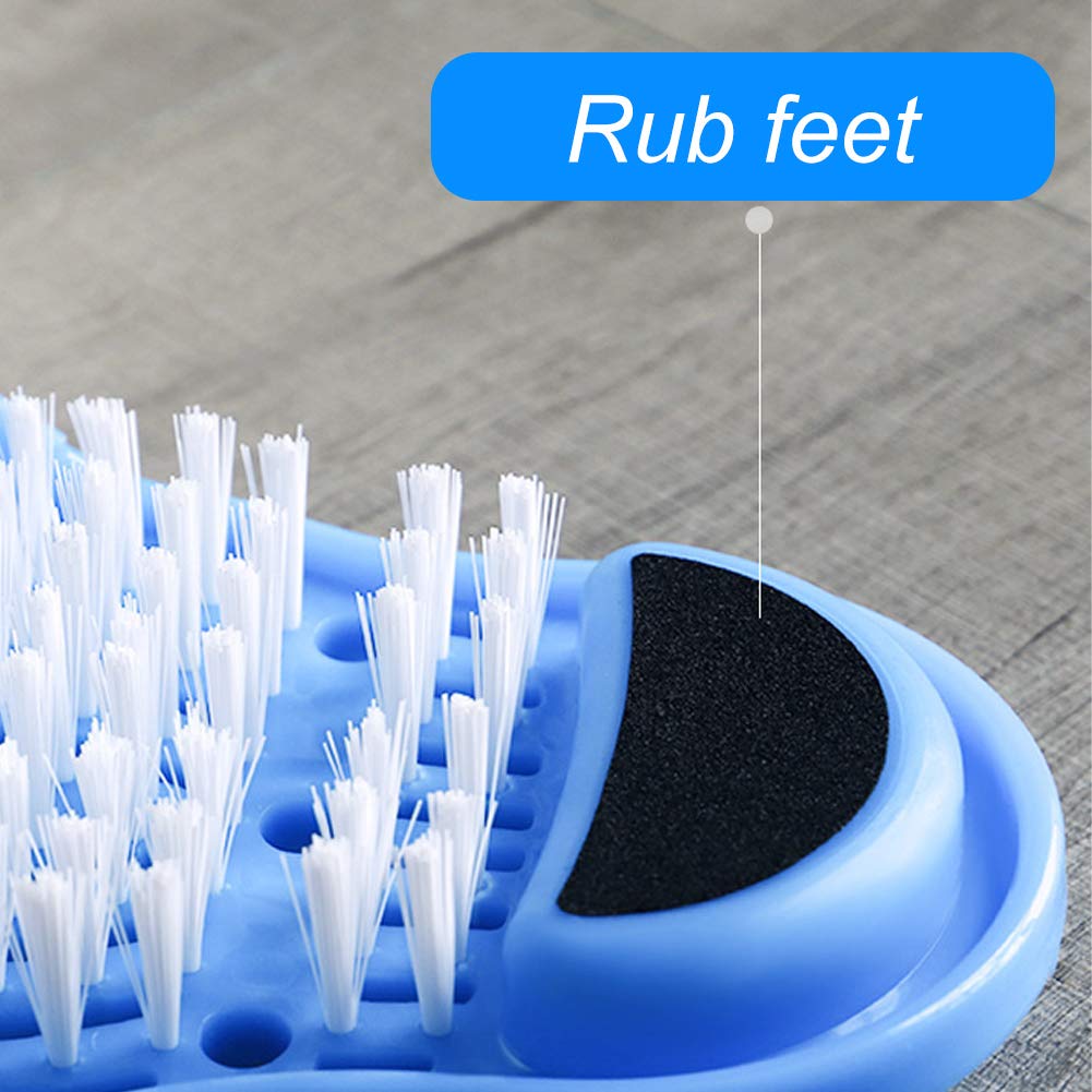 Fdit Chausson de Nettoyage des Pieds, Brosse de Nettoyage des Pieds, épurateur de Pied d'aspiration pour Douche de Lavage, Pantoufles de Masseur de Spa