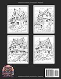 Deutsches Fachwerkhaus Landschaften und Architektur Malbuch für Erwachsene: Malbuch mit wunderschönen Naturlandschaften und Fremden Gebäuden für ... und zur Entspannung – 50 Malseiten