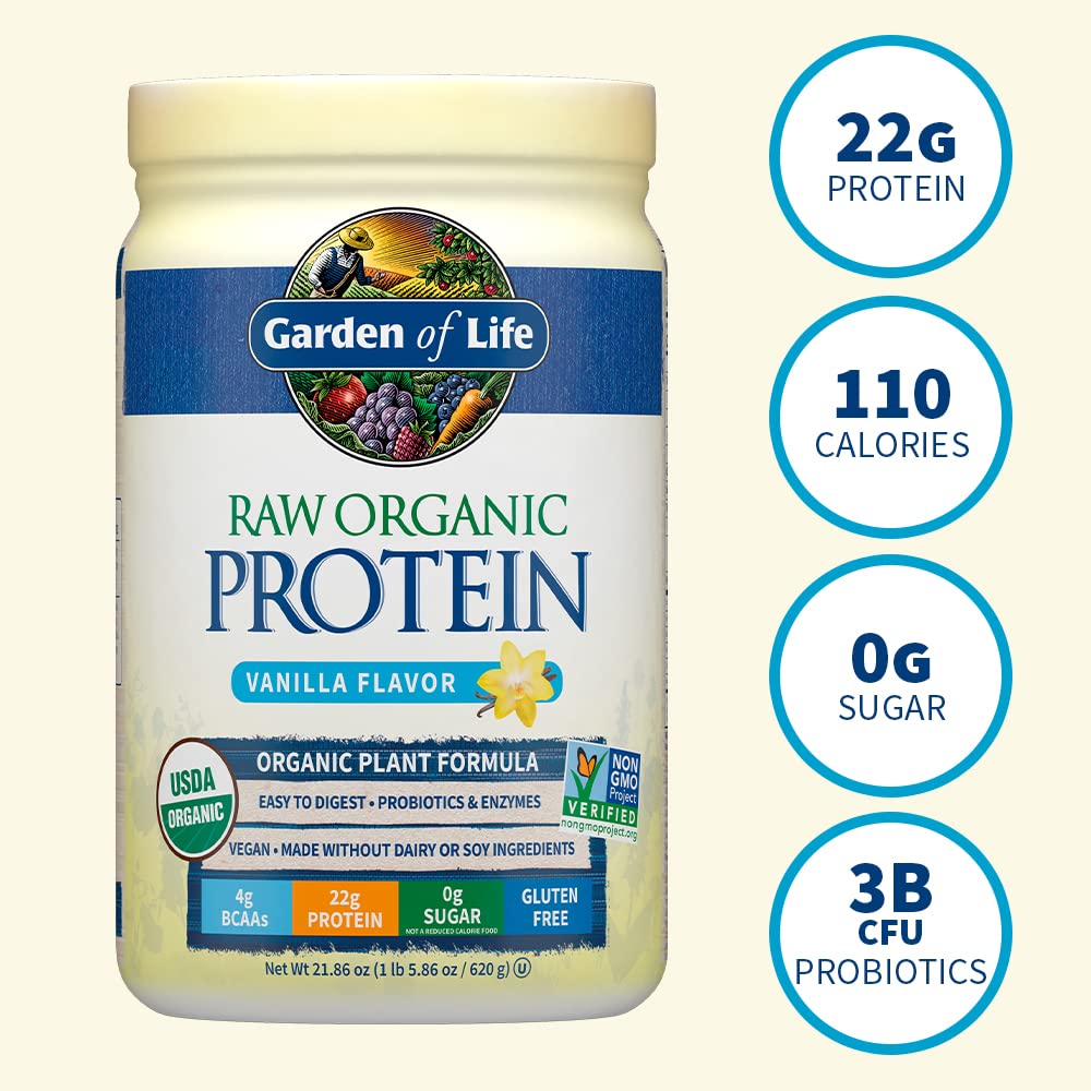 Buy Garden Of Life Raw Organic Protein Vanilla Powder, 20 Servings
