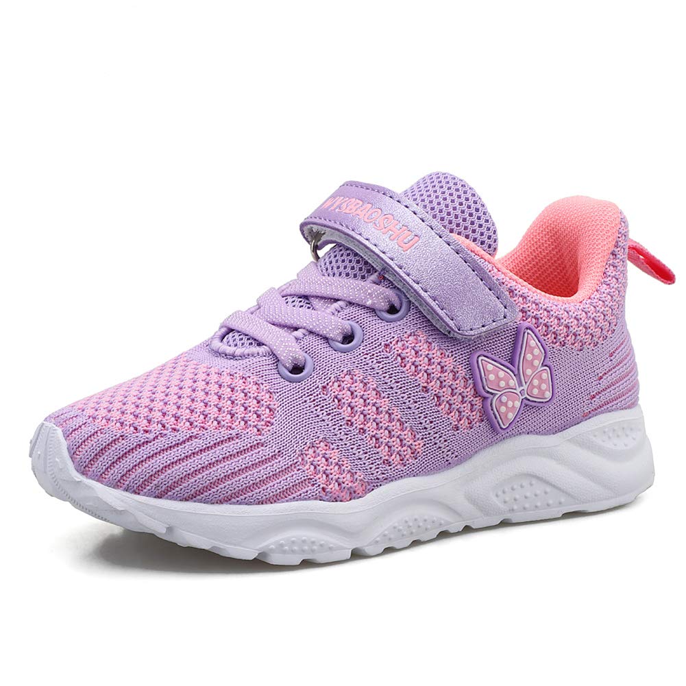 Chaussures d'apprentissage de bébé pour fille - Chaussures de sport légères et mignonnes - Violet - Violet, 29 EU