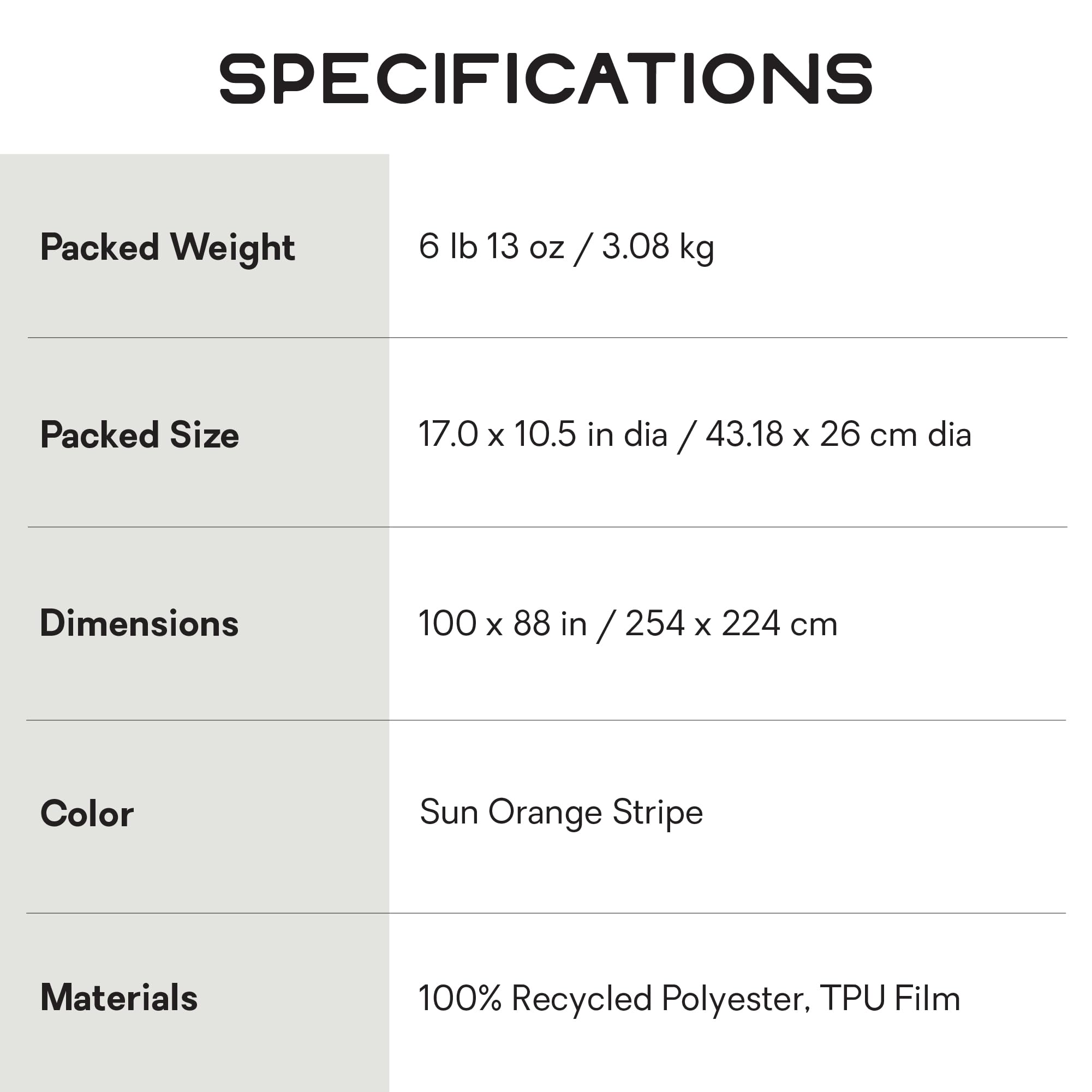 Victory Blanket - Sun Orange Stripe - X-Large | Waterproof, Durable, Packable, Tent Patio, Picnic, Beach, Bottle Opener