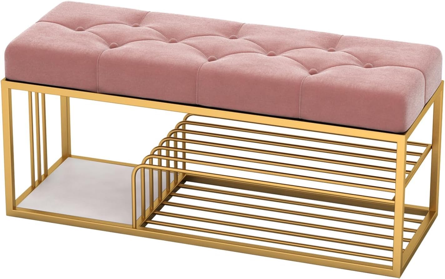 Banc à chaussures entrée anti-désordre meuble compact 3 niveaux
