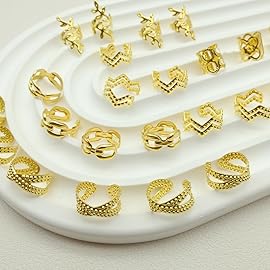 100 pcs Gold Hair Cuffs for Braids Jewelry Accessories - Gold Beads and Clips for Women\'s Dreadlocks and Braided Hairstyles