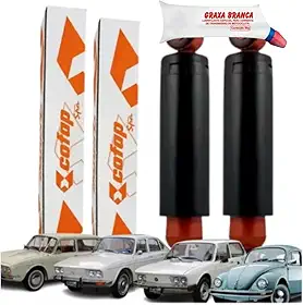 Combo Par Amortecedor Traseiro Brasilia Fusca Variant e Tl 1970 a 1991 Original Cofap e Graxa