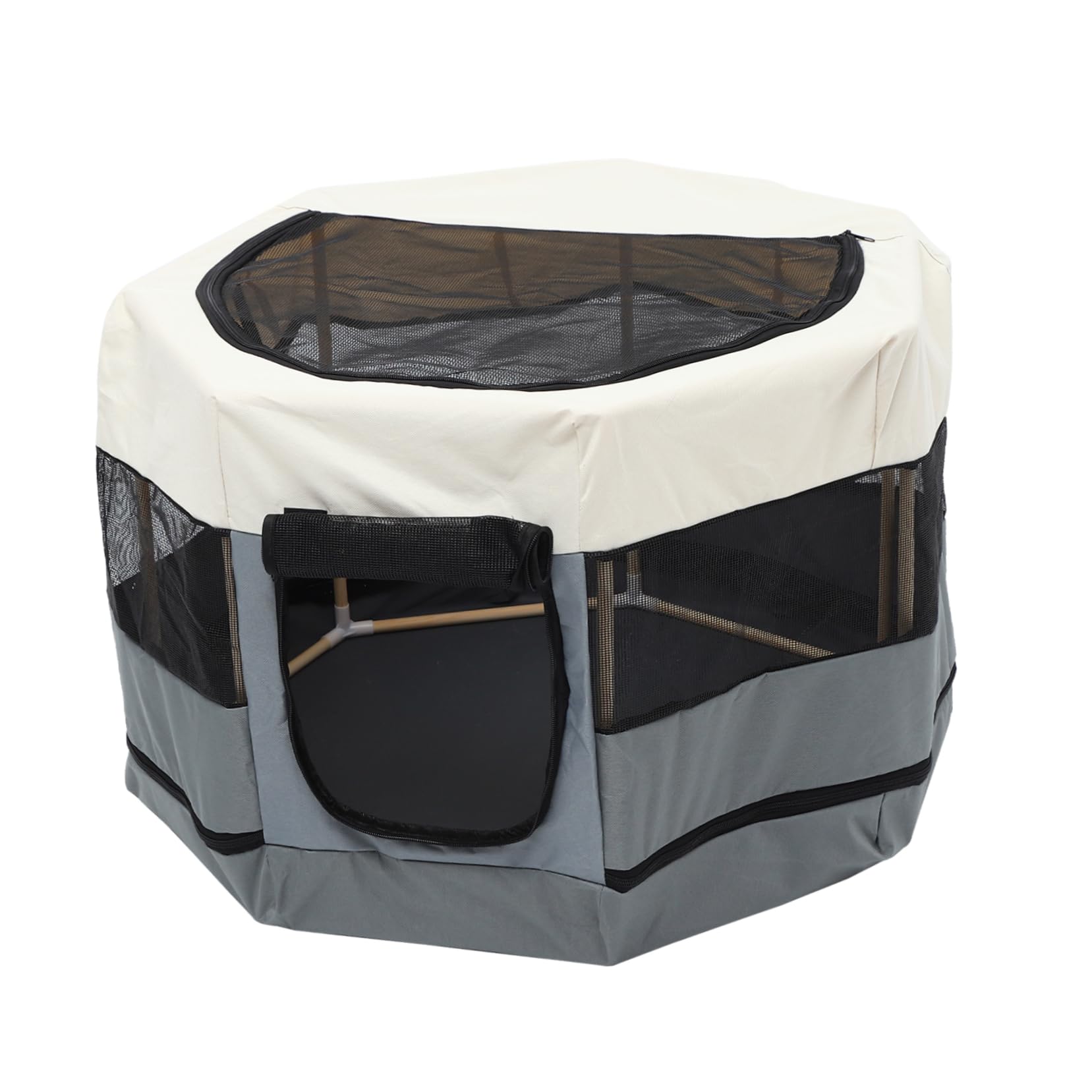 Enclos portable pour chiens en toile renforcée et haute densité