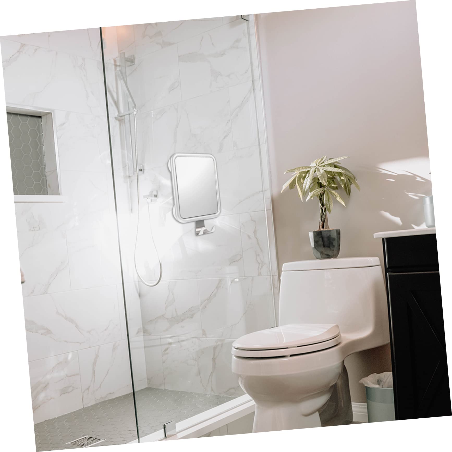 Beschlagfreier Duschspiegel mit Saugnapf, Wandmontage, Aluminium, ideal für Make-up und Rasur, Anti-Beschlag-Technologie für klare Reflexion bei nassen Bedingungen