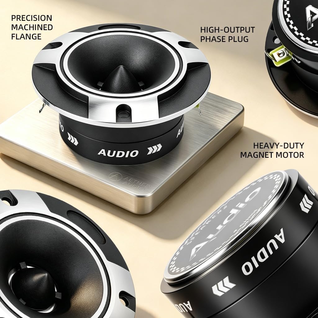 3.8 Inch Titanium Bullet Tweeters 600W 4 Ohm Car Audio Tweeters