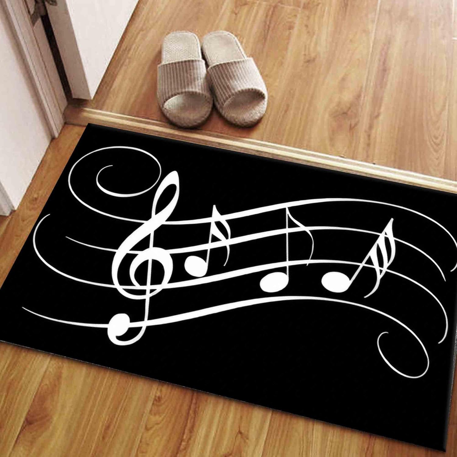 Music Room Area Rug 2'x 3'Treble Clef Rug for Living Room, Washable Rug, Non Slip Floor Carpet, Low Pile Soft Rug for Bedroom Dining Room