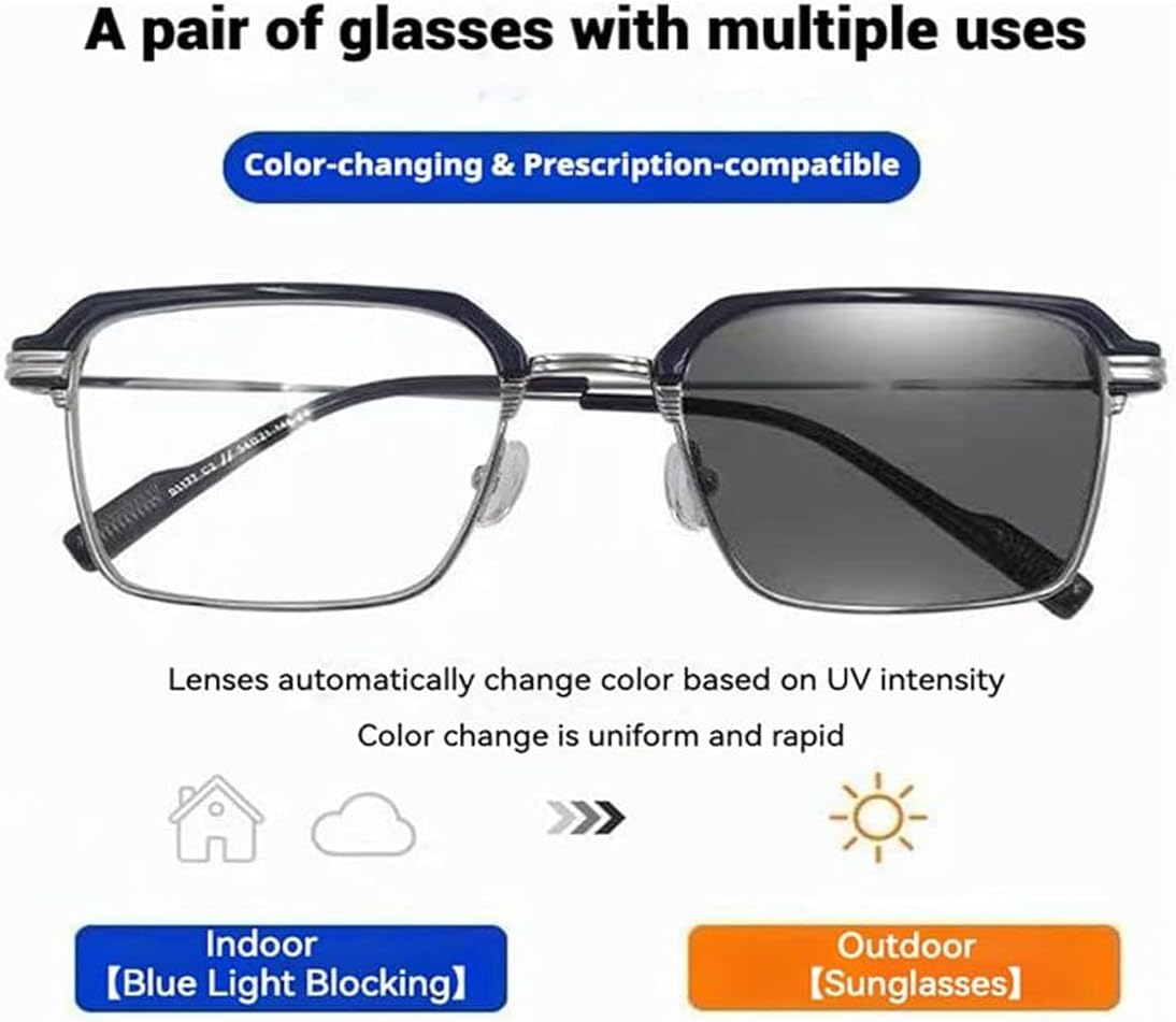 German Smart Zoom Reading Glasses Distance&near Progressive Multi-focus,Mens Smart Autofocus Glasses Self Adjusting