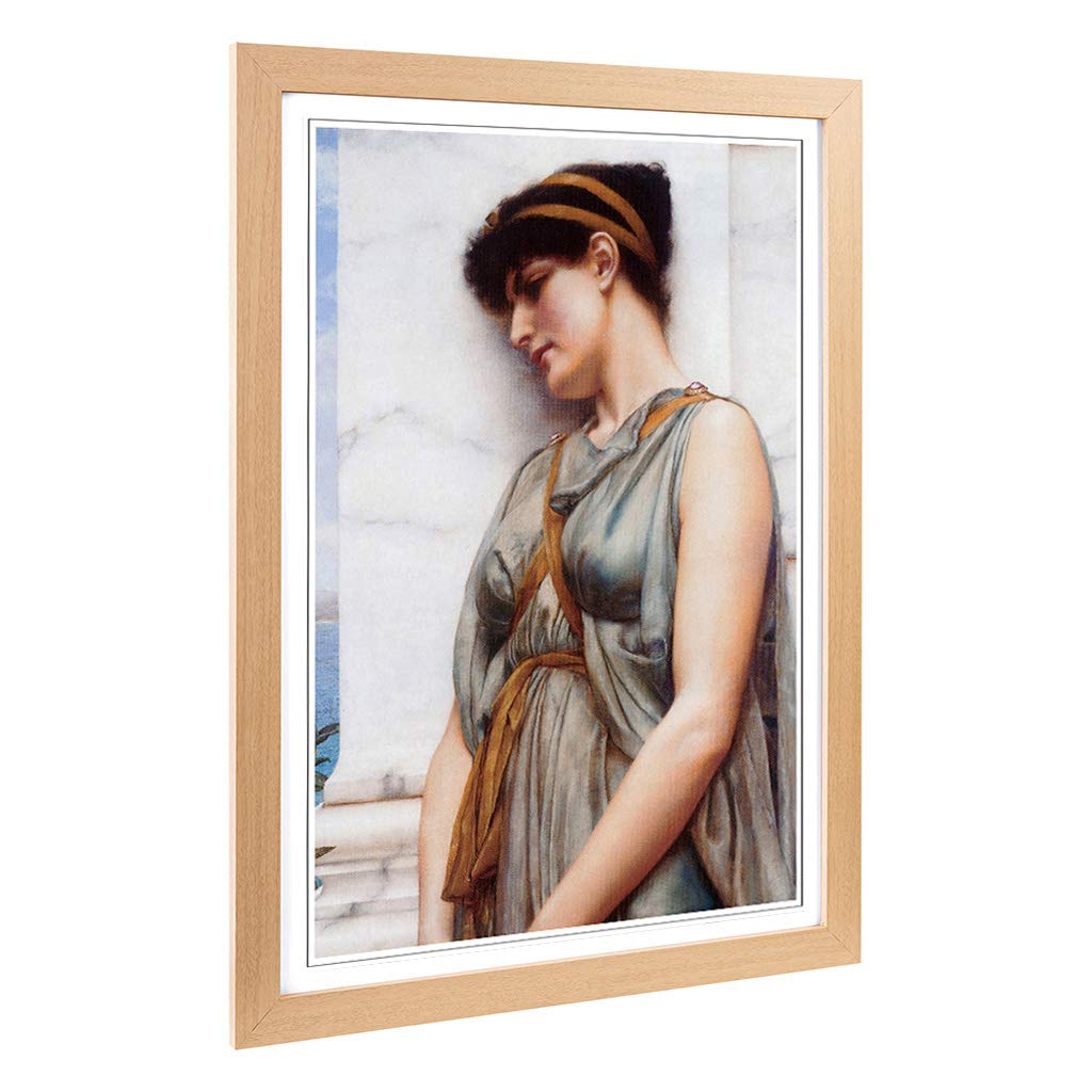 Big Box Art Framed Print of John William Godward Pompeian Girl Design | Wall Art Picture | Home Decor for Kitchen, Living Room, Bedroom, Hallway, Oak, A2 / 24.5x18 Inch / 62x45cm
