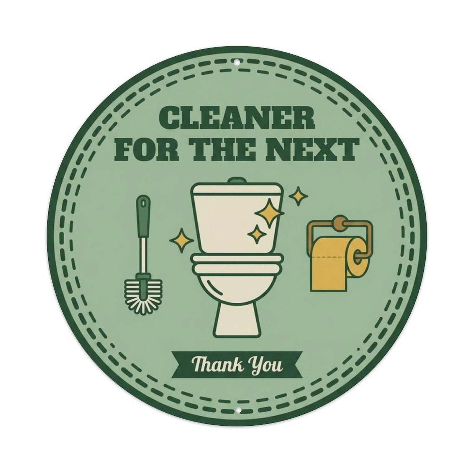 Olhnbad Style Cleaner For The Next Toilet Quote Cartoon Bowl Metal Tin Sign