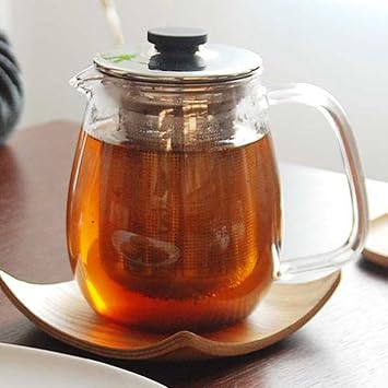 KINTO 8309 Unitita Teapot, 22.8 fl oz (680 ml), Stainless Steel, Dishwasher Safe, Heat Resistant Glass