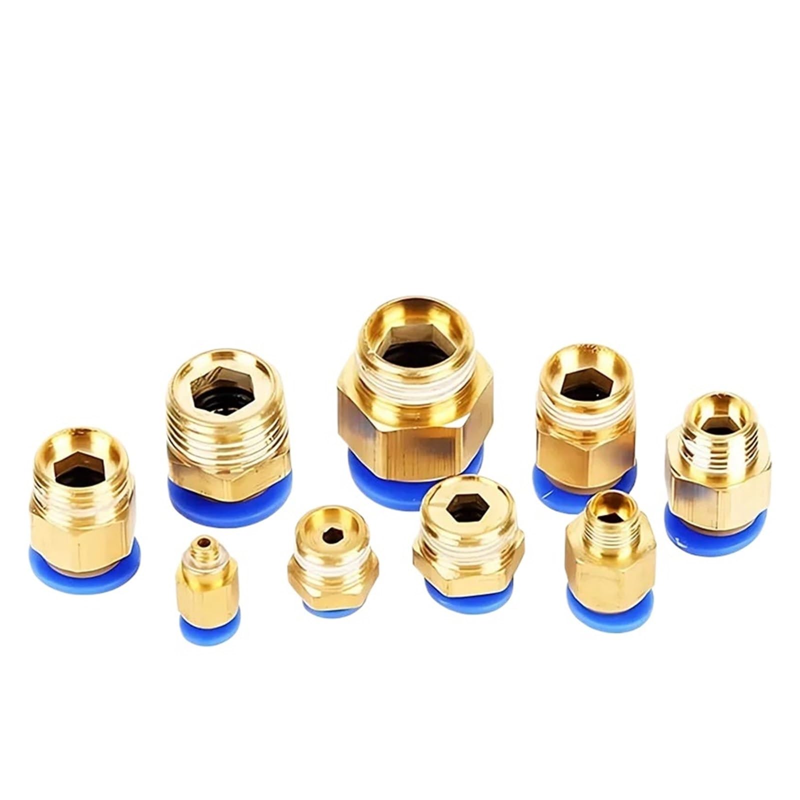 50 piezas de conector rápido de conexión neumática de aire, rosca macho, tubo de manguera comprimida PC4-M5 PC6-01 PC8-02 PC10-03 PC12-04(PC12-03)