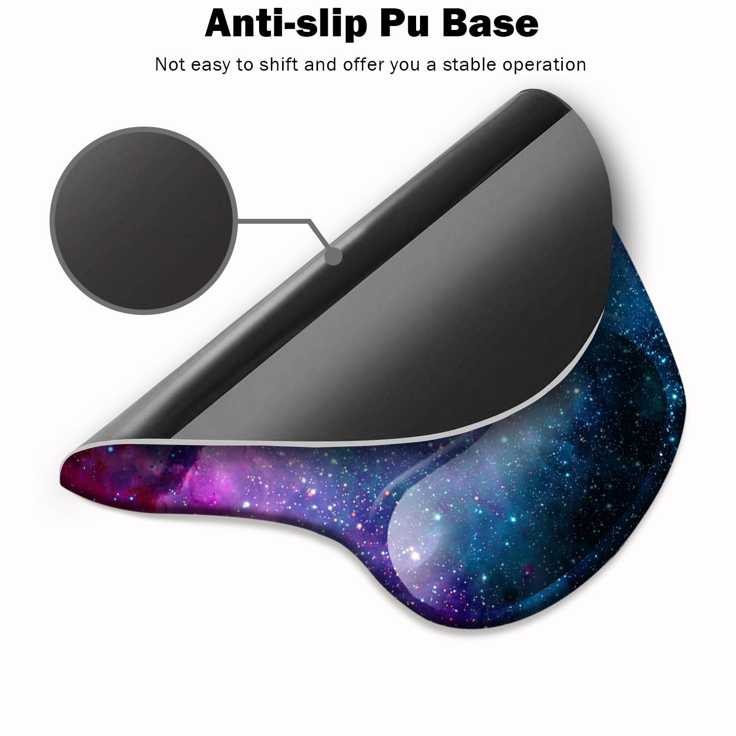 Mouse Pad- Super-Gel Mini Round Mouse Pad- Wrist Rest - View #4