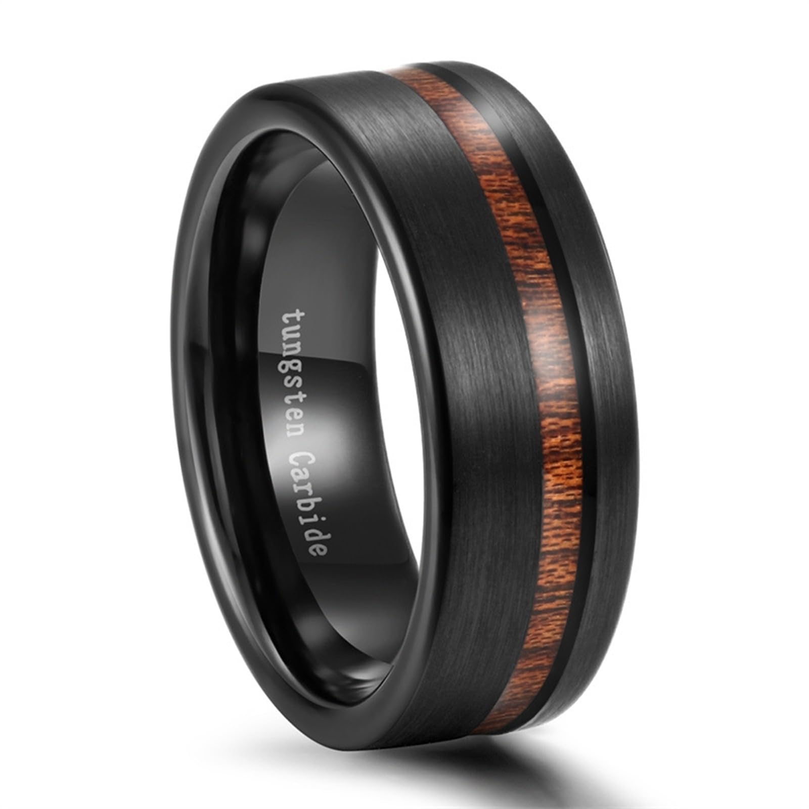 Anillo de Tungsteno para Hombre 8 mm, Anillos Personalizados Talla 12 a 27