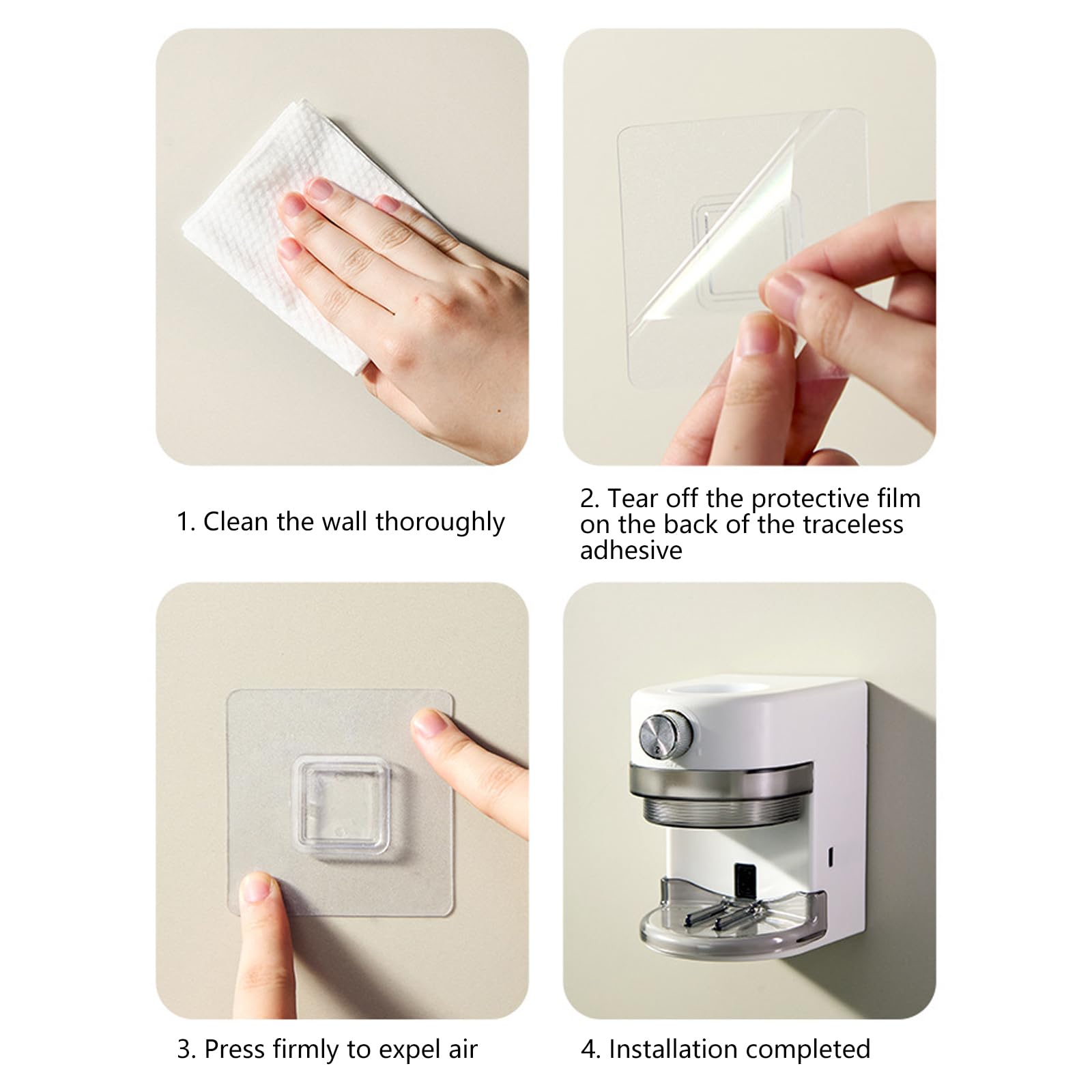 Dispensador de pasta de dientes eléctrico adhesivo montado en la pared, exprimidor automático para uso en el baño por niños y adultos